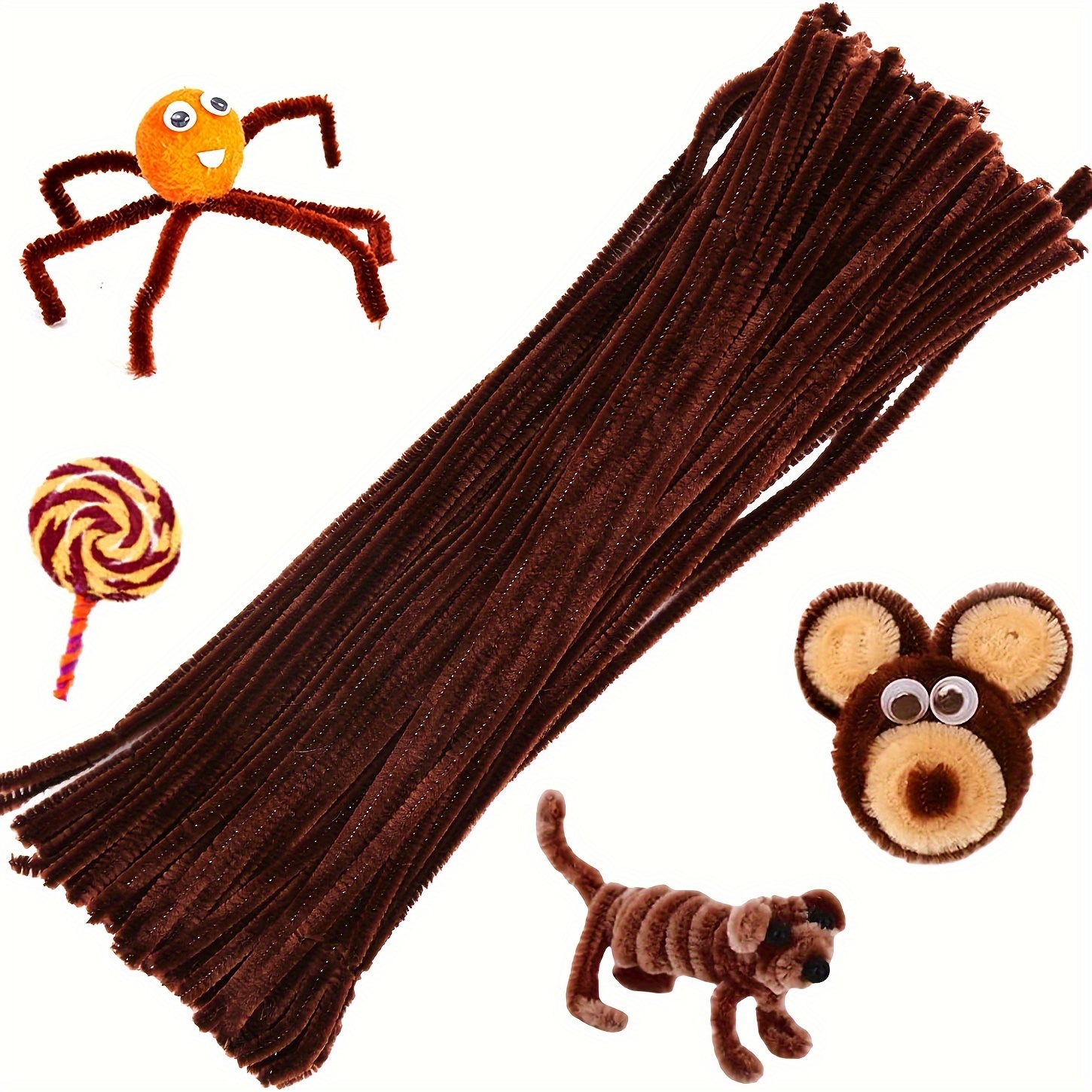 Art Craft Activity - 100 Pcs Coffee Pipe Cleaners,Pipe Cleaners