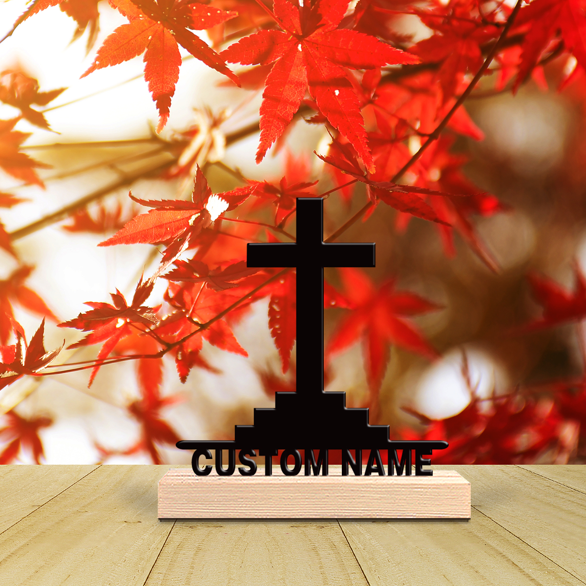Art Y Craft - 1pc Simple Holy Cross Custom Text