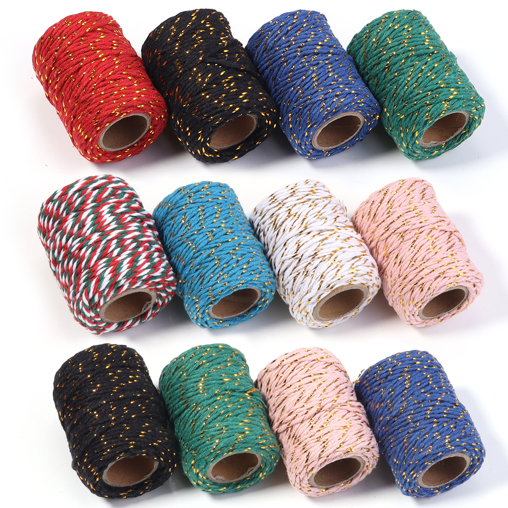 Art Craft Activity - 20M/Roll Cotton Cord Baker Twine Colorful
