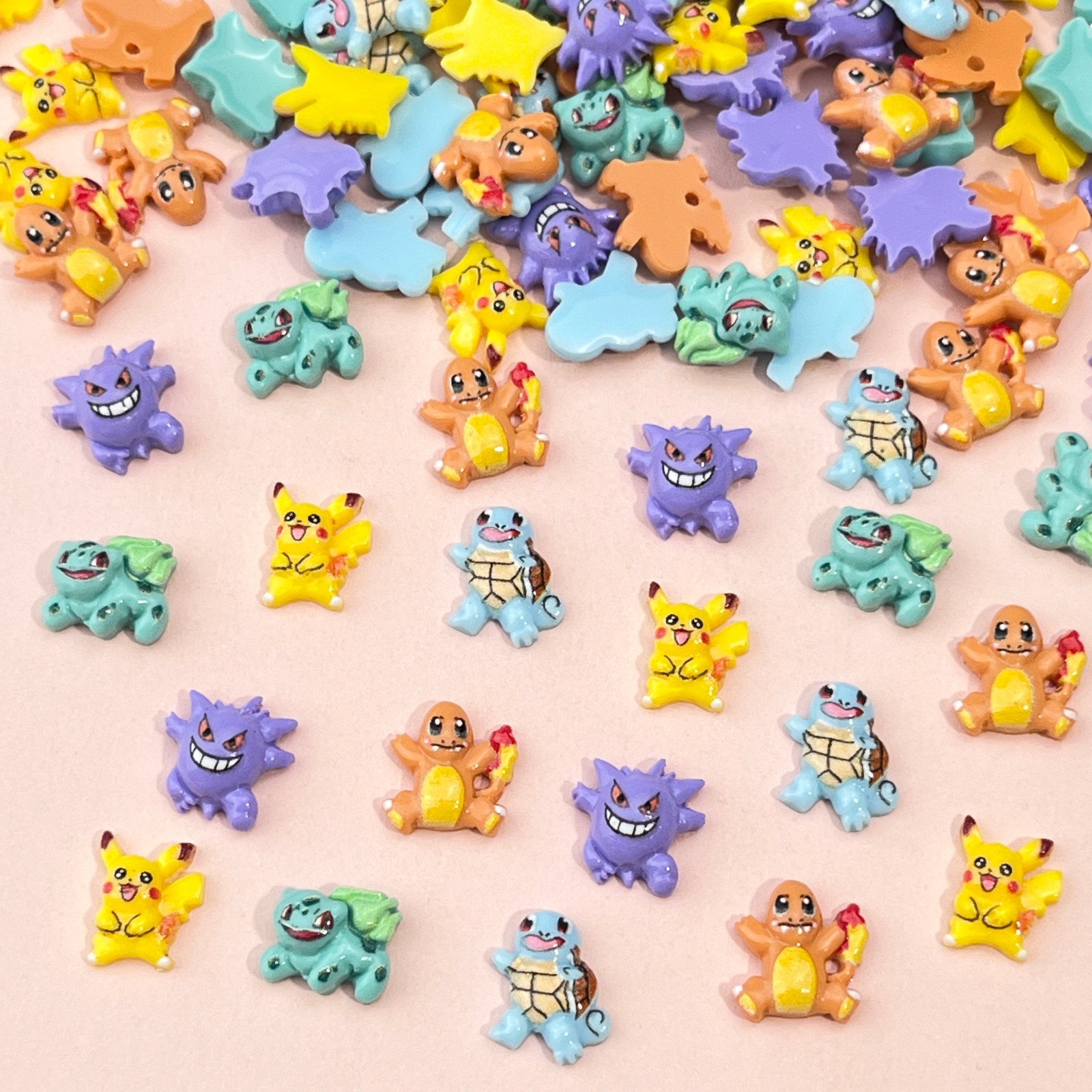 Tv Art And Craft - 20Pcs Resin Mini pokemon Pikachu Squirtle