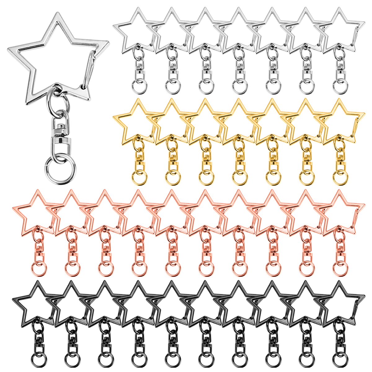 Art Craft Activity - 15/25/40 Set Star Shaped Rotating Spring