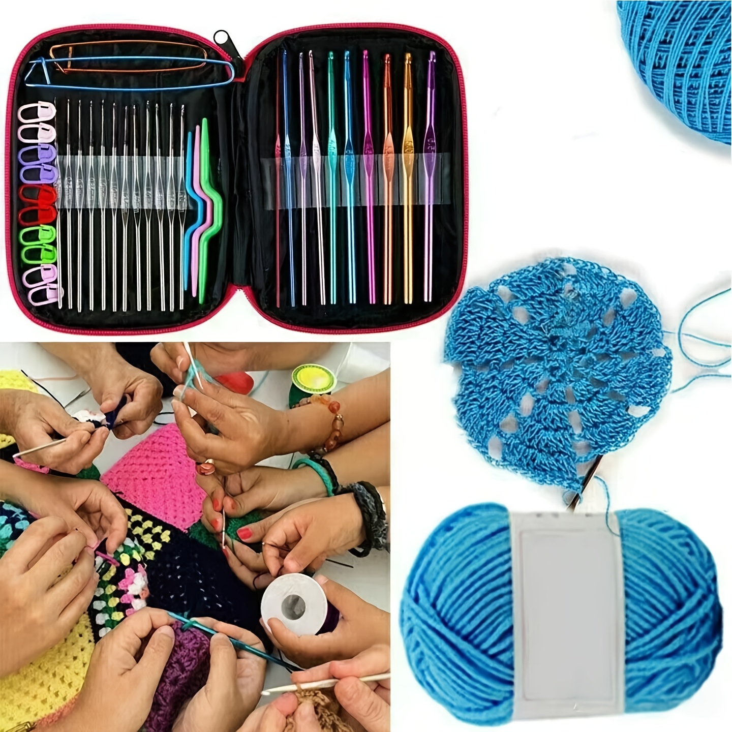 Crochet Hook Set - Complete set of metal hook knitting