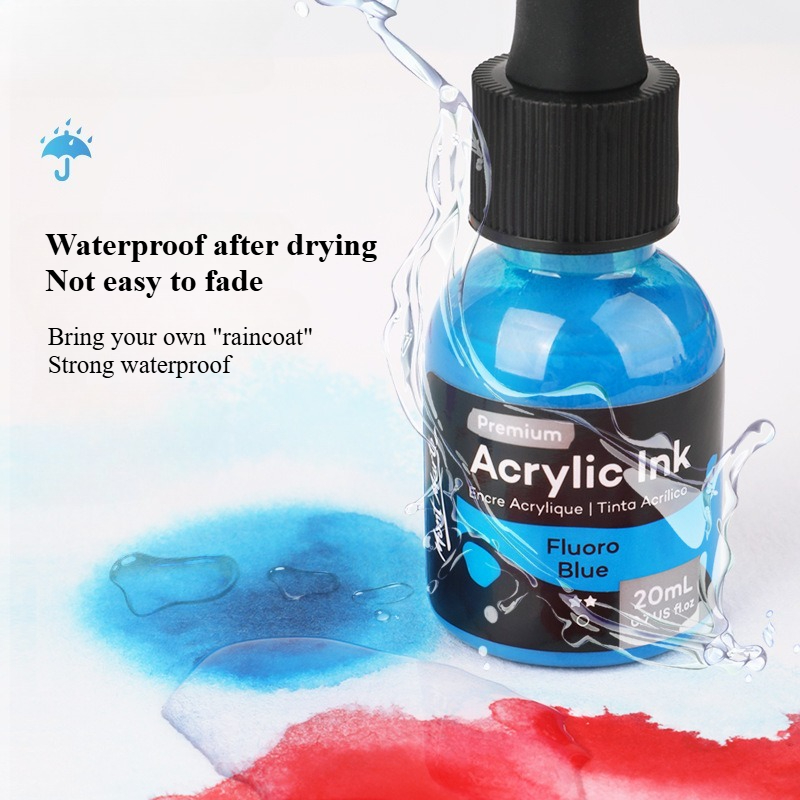 6/12 Color 20ml Acrylic Ink Br - Acrylic Pour Paint บทวิจารณ์และราคา