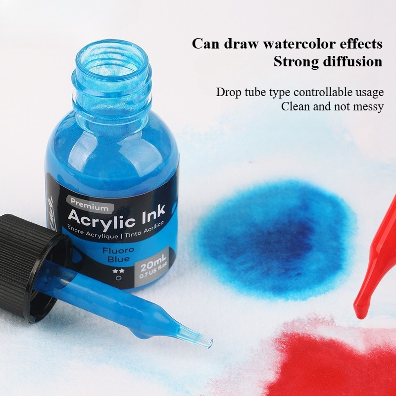 6/12 Color 20ml Acrylic Ink Br - Acrylic Pour Paint บทวิจารณ์และราคา