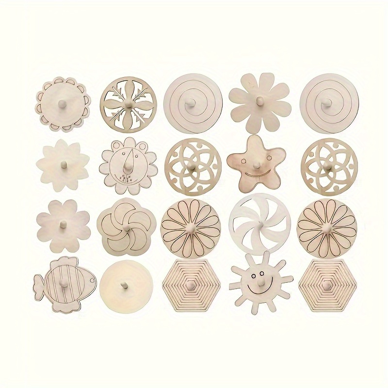 16pcs Wooden Spinning Top Craf - Art Craft Ideas For Kids บทวิจารณ์และราคา