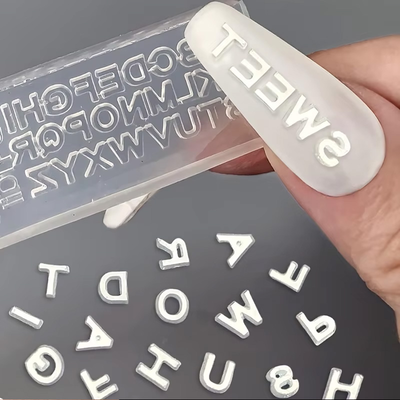 3D Letter Nail Art Silicone Mo - Art And Craft Letter Z บทวิจารณ์และราคา