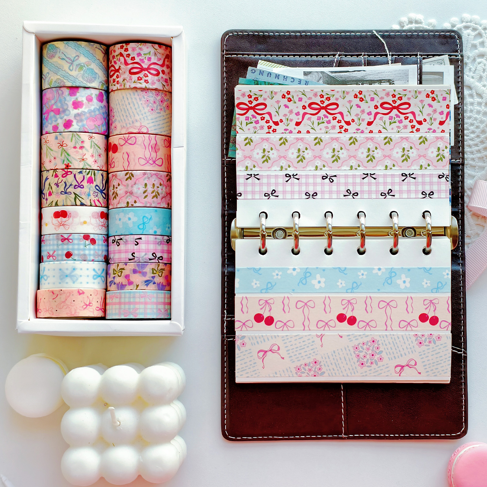 16 Rolls Pink Bow Washi Tapes  - Art Craft Journals บทวิจารณ์และราคา