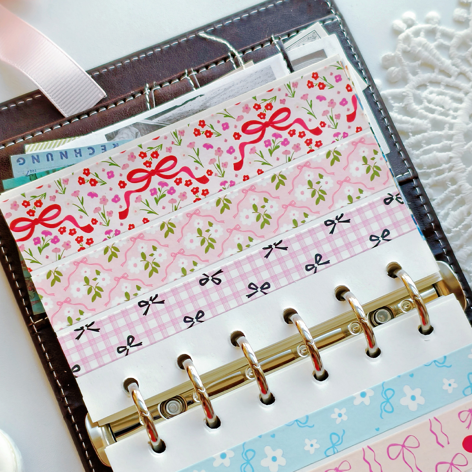 16 Rolls Pink Bow Washi Tapes  - Art Craft Journals บทวิจารณ์และราคา