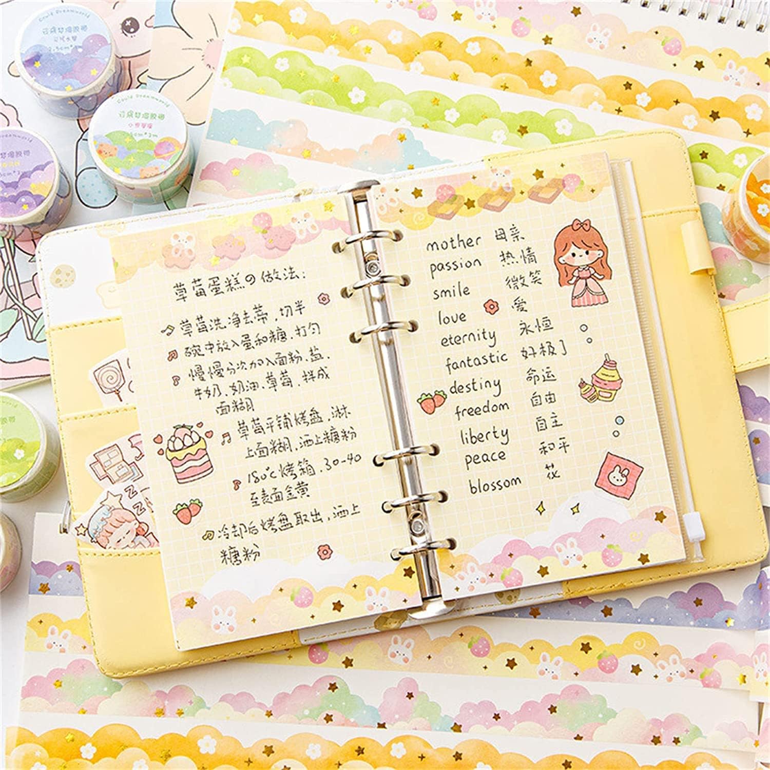 8 Rolls Color Cloud Washi Tape - Art Craft Journals บทวิจารณ์และราคา