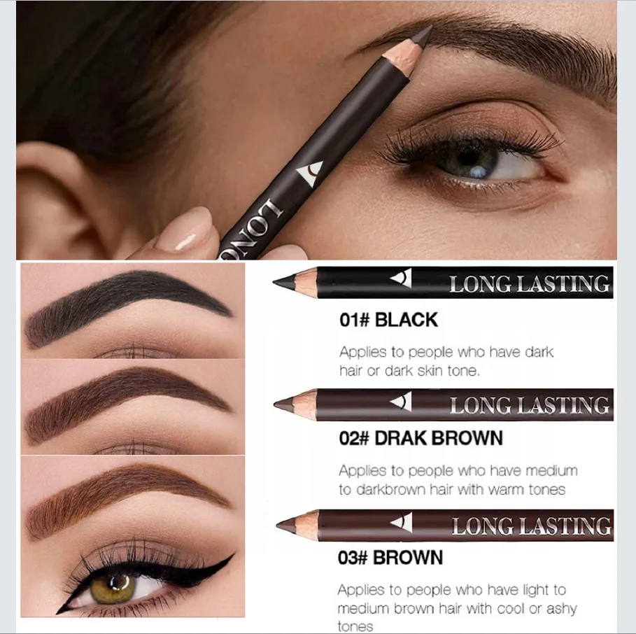 6/12Pcs Eye Brow Pencil Waterp - Colored Pencil Professional บทวิจารณ์และราคา