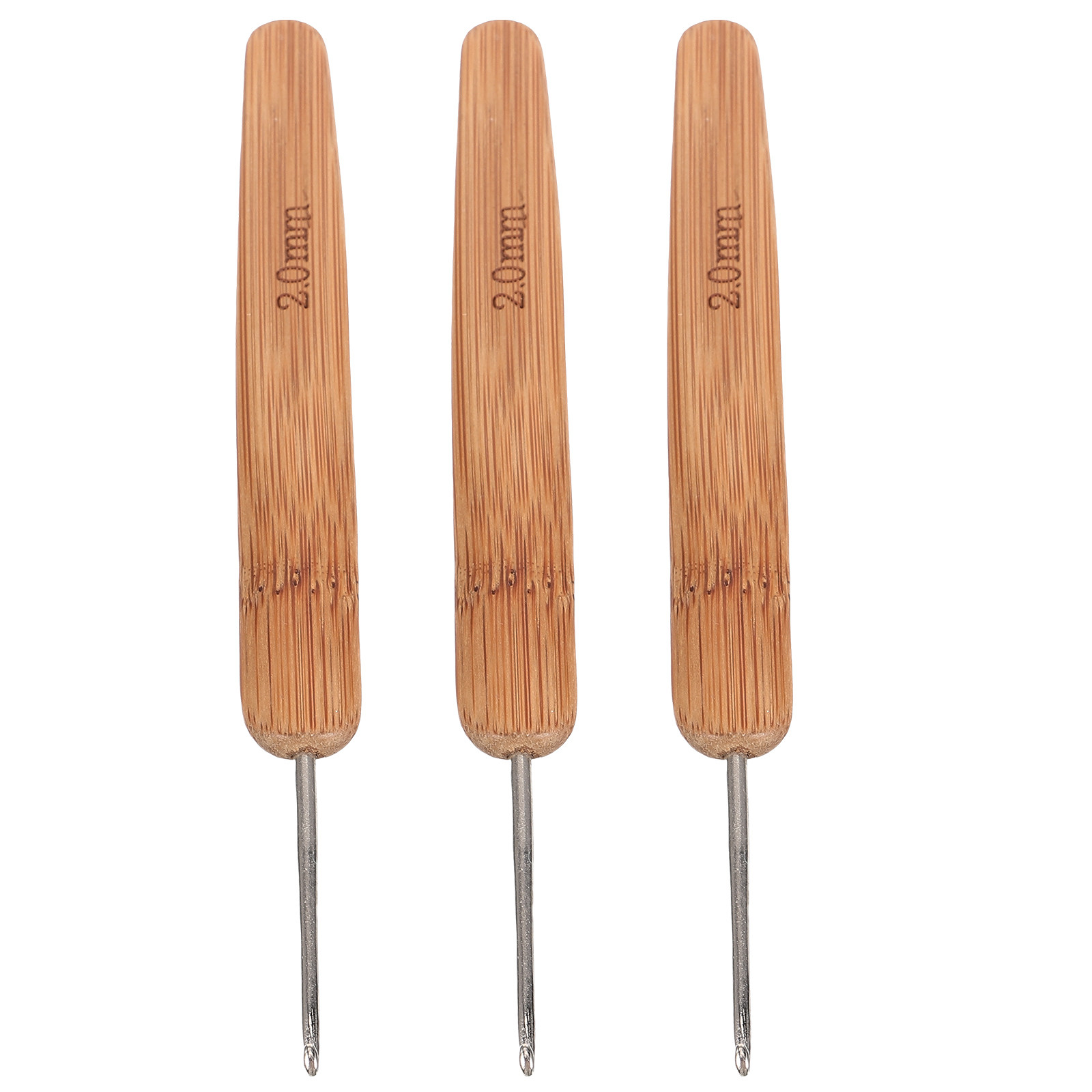 3Pcs Bamboo Crochet Hooks Set  - Crochet Hook Set บทวิจารณ์และราคา