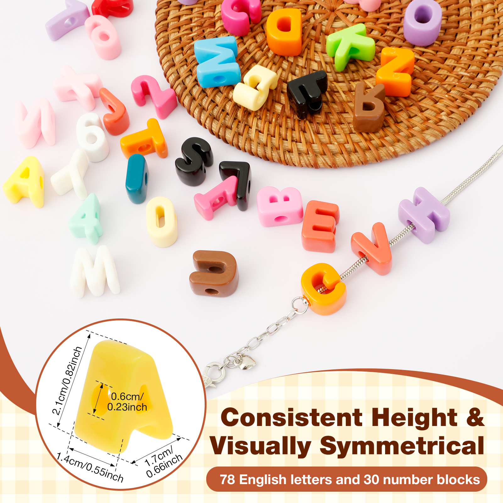 36/108Pcs 6mm Hole Chunky Acry - Art And Craft Letter Z บทวิจารณ์และราคา
