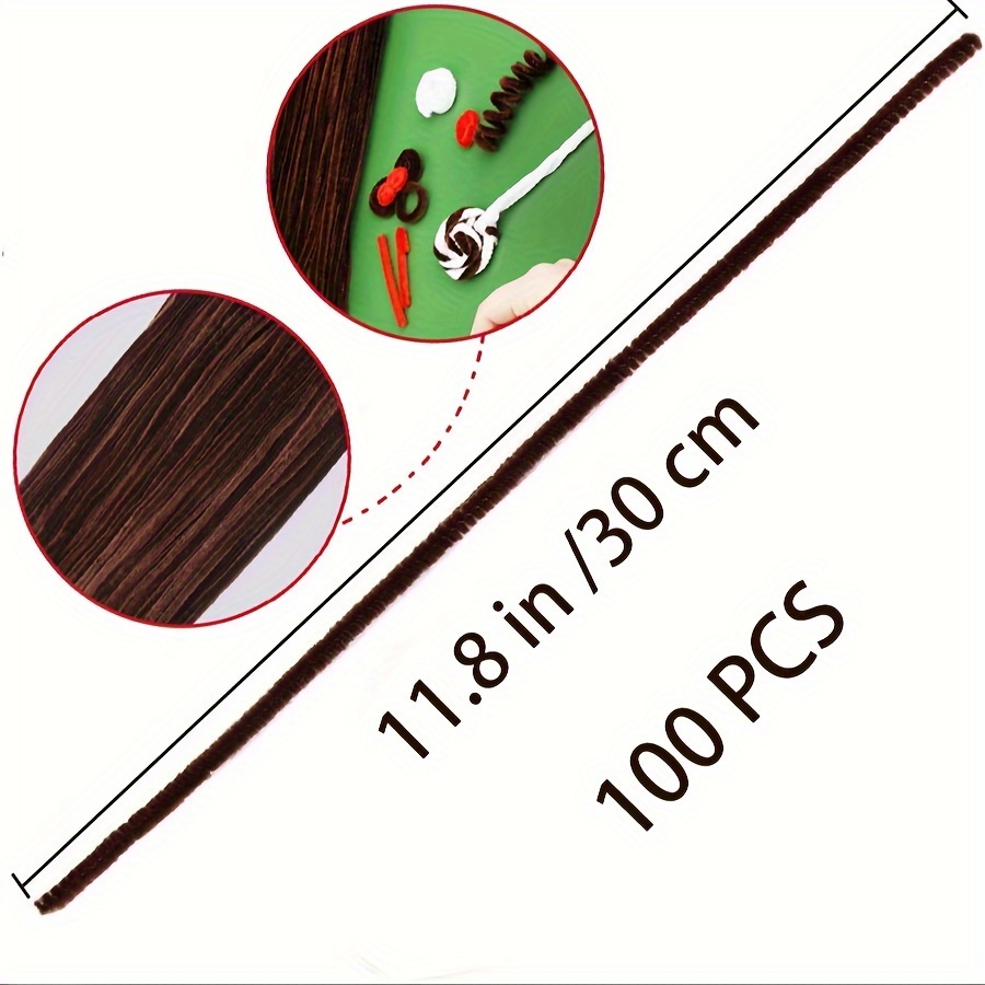100 Pcs Coffee Pipe Cleaners,P - Art Craft Activity บทวิจารณ์และราคา