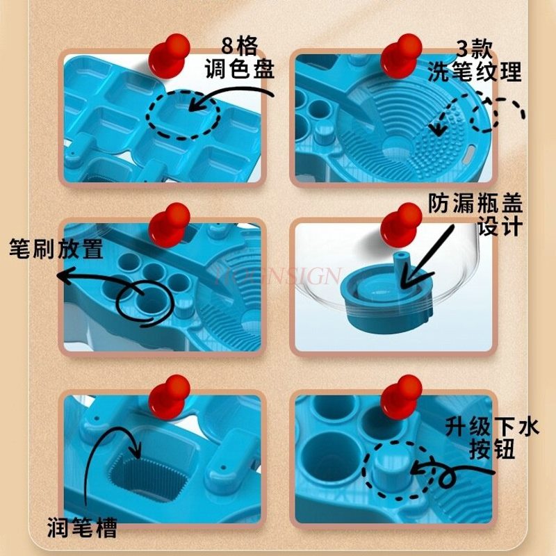 1set Brush cleaner, brush pigm - Watercolor Brush Pen บทวิจารณ์และราคา
