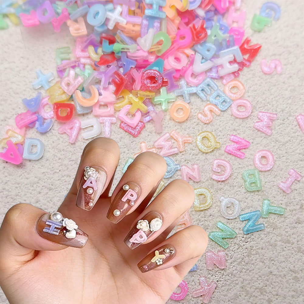 100Pcs Macaron Color Glitter E - Art And Craft Letter Z บทวิจารณ์และราคา