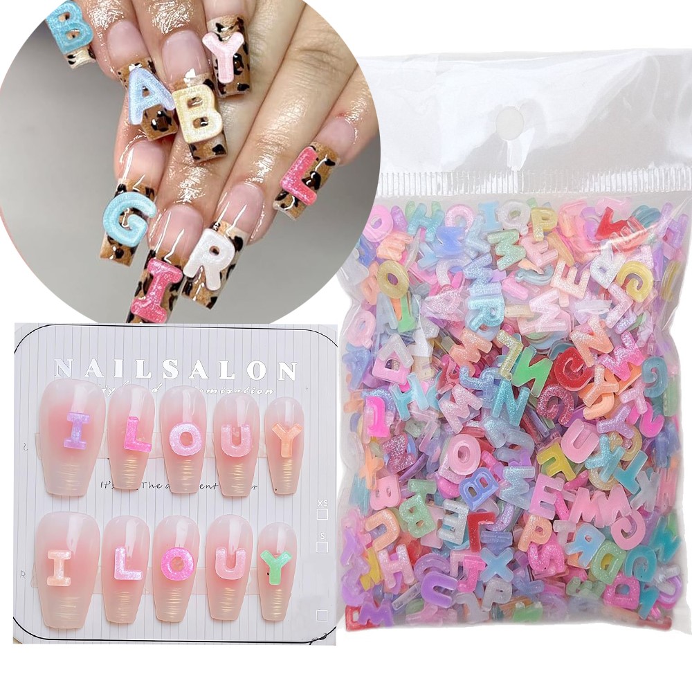 100Pcs Macaron Color Glitter E - Art And Craft Letter Z บทวิจารณ์และราคา