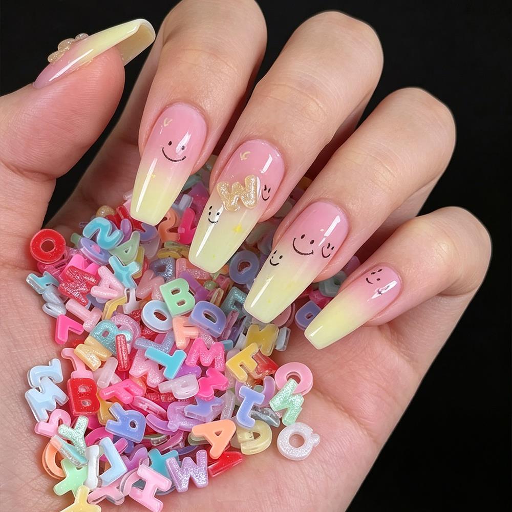 100Pcs 3D Colorful Letter Nail - Art And Craft Letter Z บทวิจารณ์และราคา