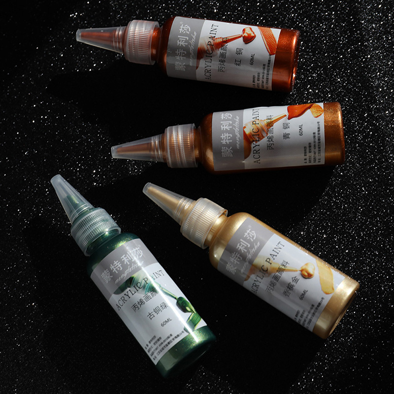 60ml Gold Paint Metallic acryl - Acrylic Pour Paint บทวิจารณ์และราคา