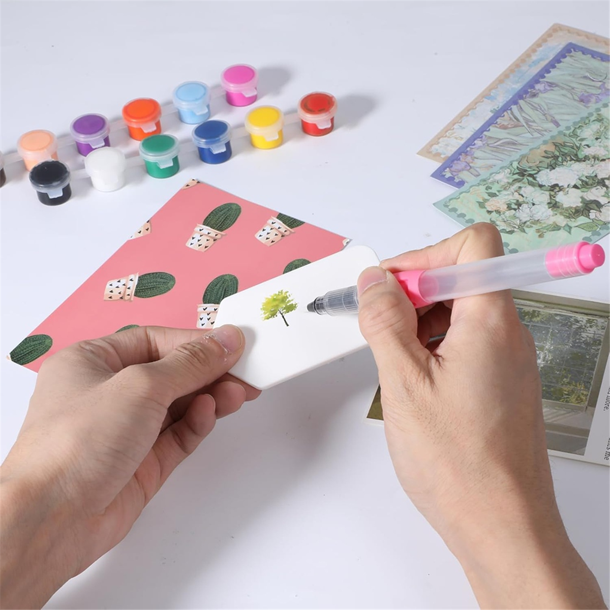 AA98 6Pcs Brushes for Painting - Watercolor Brush Pen บทวิจารณ์และราคา