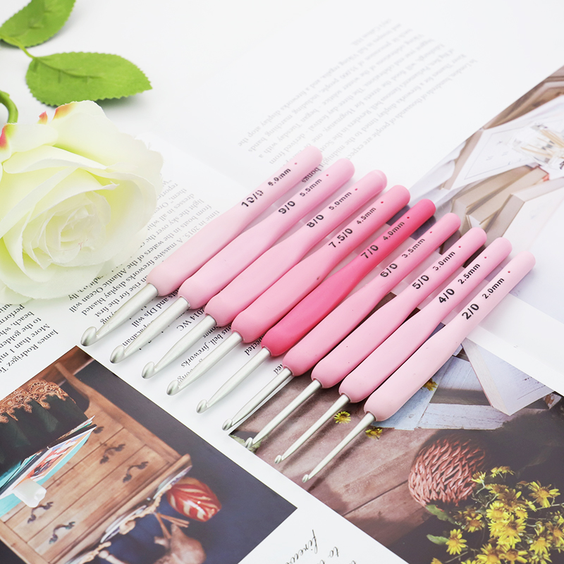 9pcs Silicone Handle Crochet H - Crochet Hook Set บทวิจารณ์และราคา