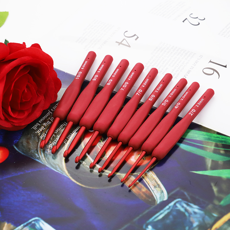 9pcs Silicone Handle Crochet H - Crochet Hook Set บทวิจารณ์และราคา