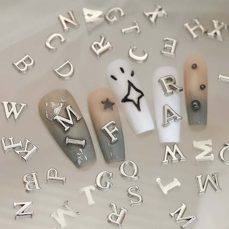 26Pcs 3D Silver Alphabet A-Z E - Art And Craft Letter Z บทวิจารณ์และราคา
