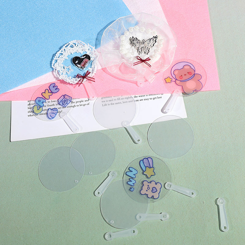 Mini Blank Fans, Transparent D - Art Craft Ideas For Kids บทวิจารณ์และราคา