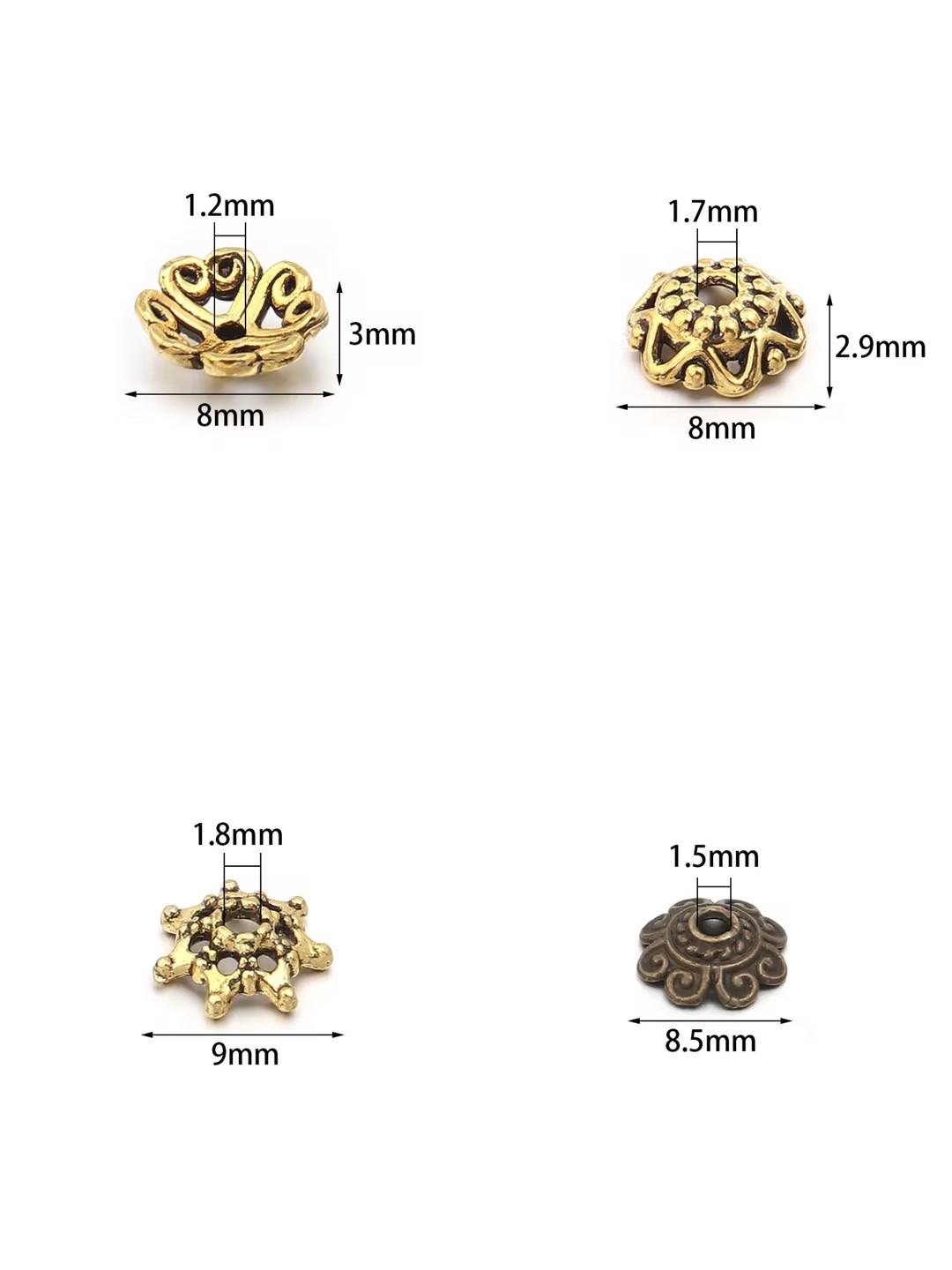 100pcs/lot Antique Silver Colo - Art Craft Activity บทวิจารณ์และราคา