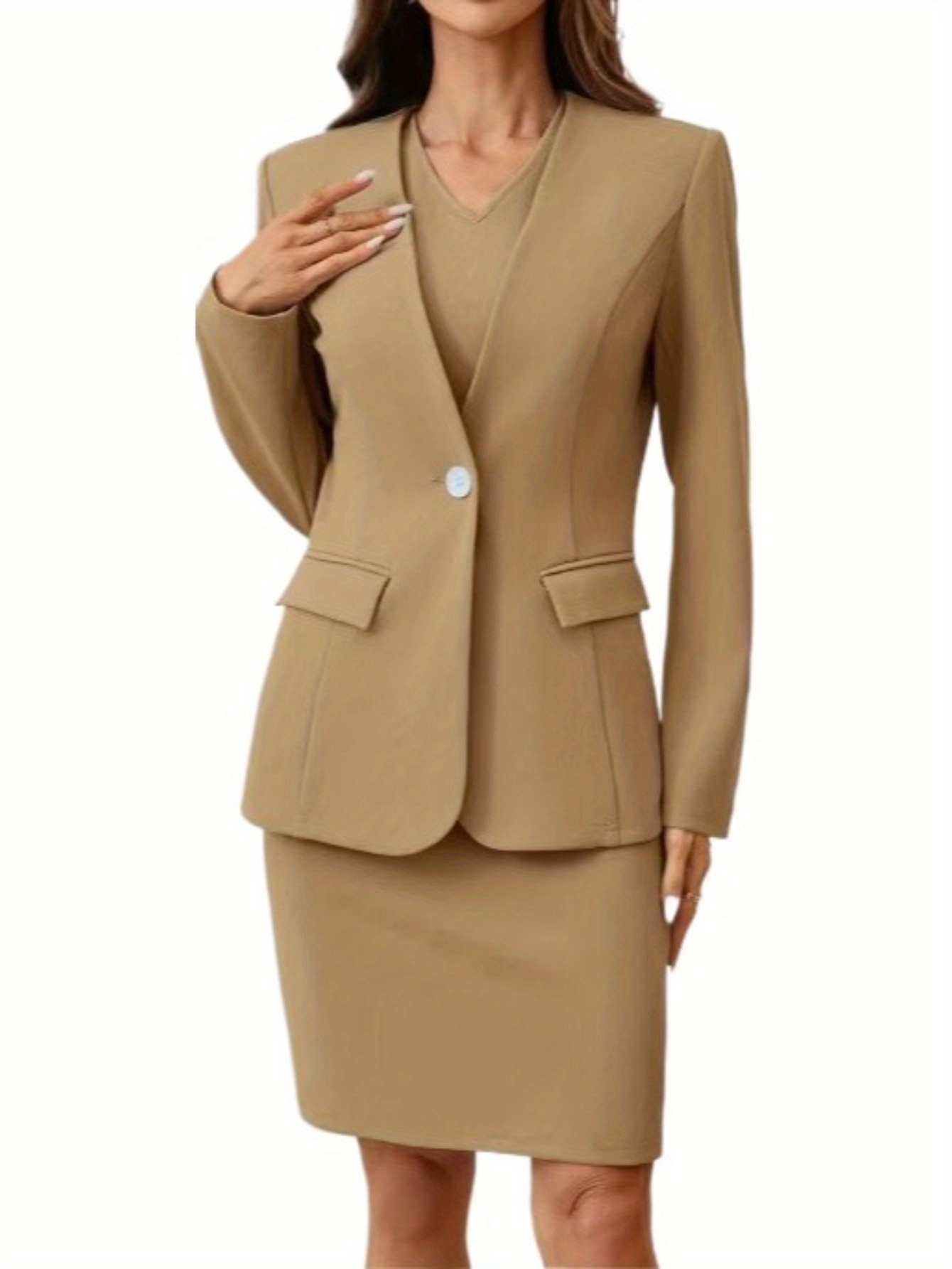 Women Elegant Office Lady V Ne - Colored Pencil Professional บทวิจารณ์และราคา