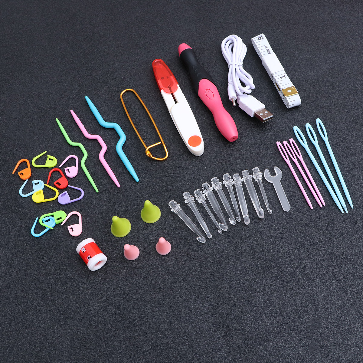 38Pcs LED Crochet Hook Set Lig - Crochet Hook Set บทวิจารณ์และราคา