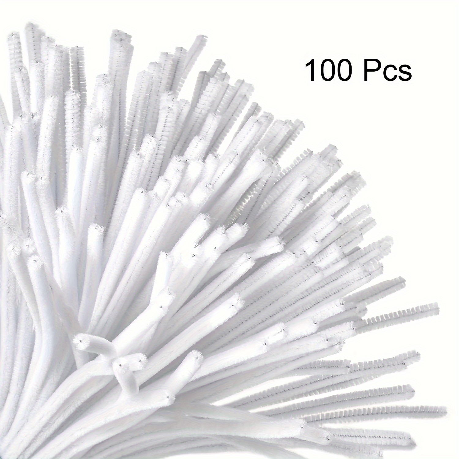 100 Pcs White Pipe Cleaners,Pi - Art Y Craft บทวิจารณ์และราคา