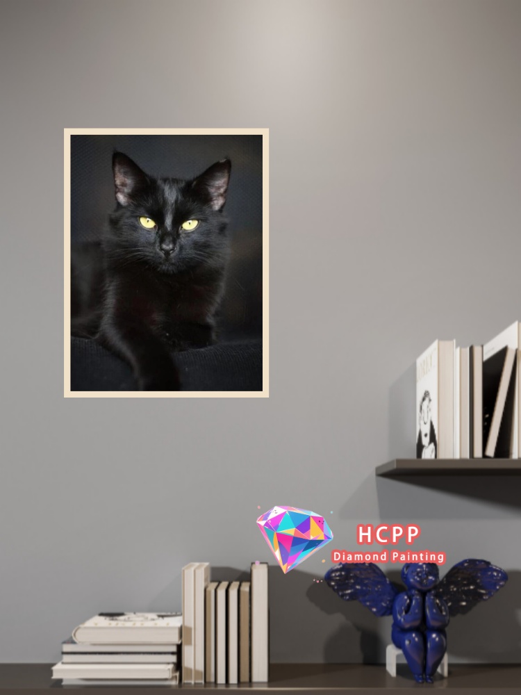 unframe Black Cat Animal Diamo - Art Y Craft บทวิจารณ์และราคา