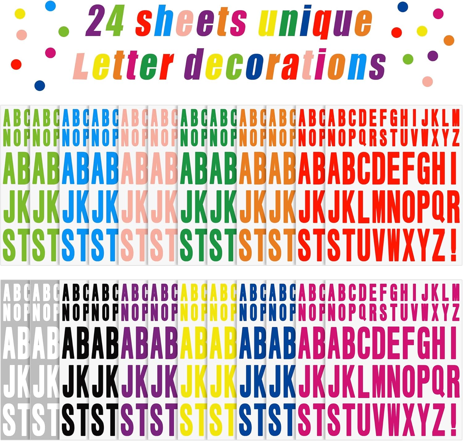 24 Sheets Letter Stickers for  - Art And Craft Letter Z บทวิจารณ์และราคา