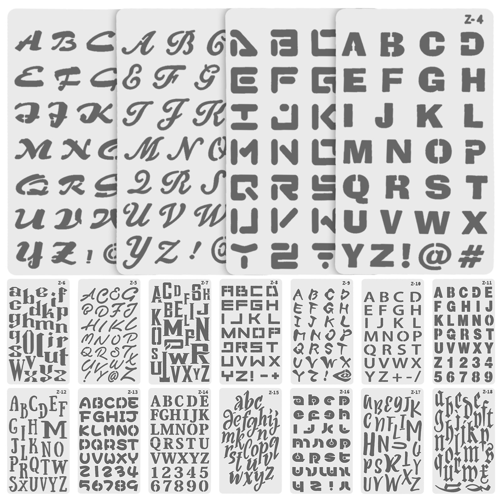 20Pcs Reusable Plastic Alphabe - Art Craft Journals บทวิจารณ์และราคา