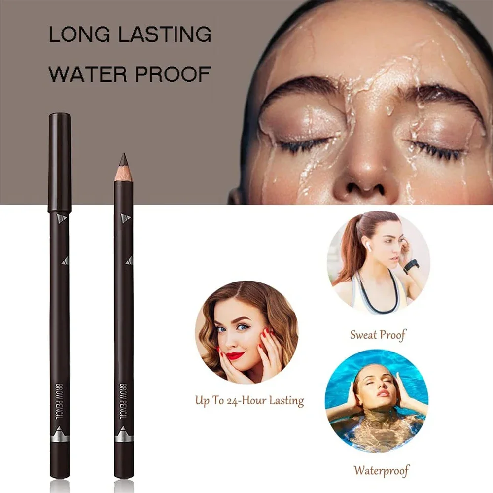 6/12Pcs Eye Brow Pencil Waterp - Colored Pencil Professional บทวิจารณ์และราคา