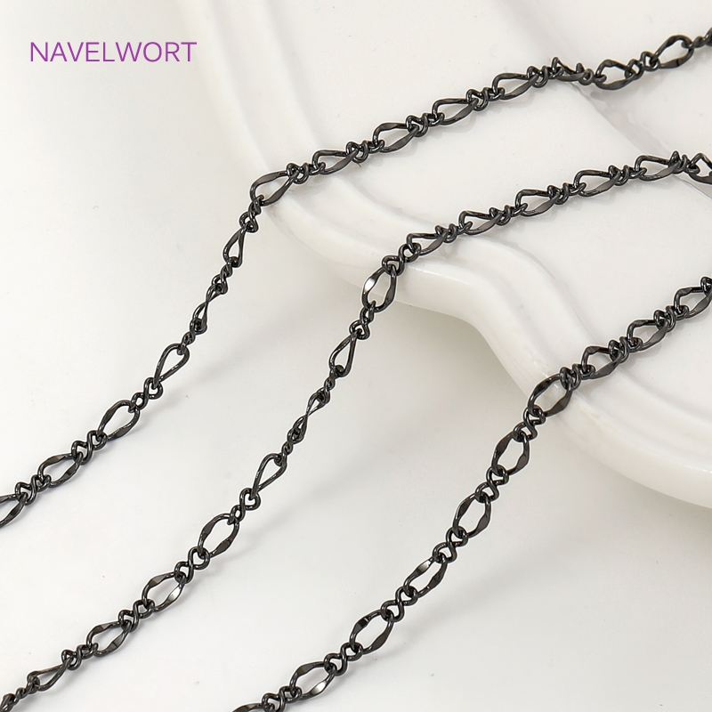 Black Color Oval Thin Chains F - Art Craft Activity บทวิจารณ์และราคา