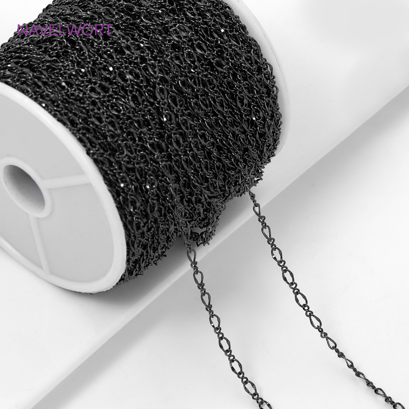 Black Color Oval Thin Chains F - Art Craft Activity บทวิจารณ์และราคา