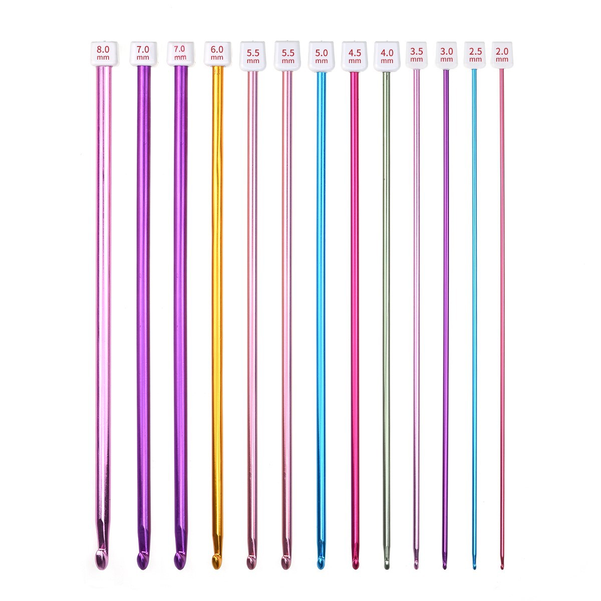 11Pcs/pack Colorful Iron 27cm  - Crochet Hook Set บทวิจารณ์และราคา
