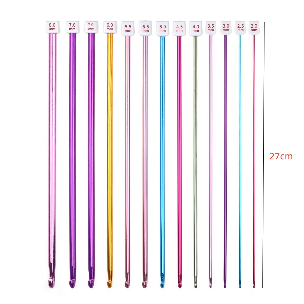 11Pcs/pack Colorful Iron 27cm  - Crochet Hook Set บทวิจารณ์และราคา