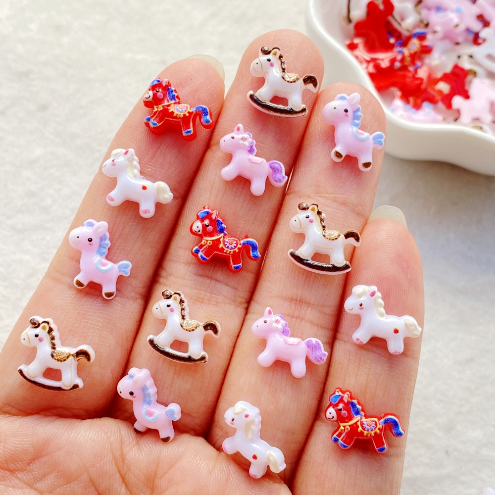 50PCS Cute Mini Cartoon unicor - Art Craft Horse บทวิจารณ์และราคา