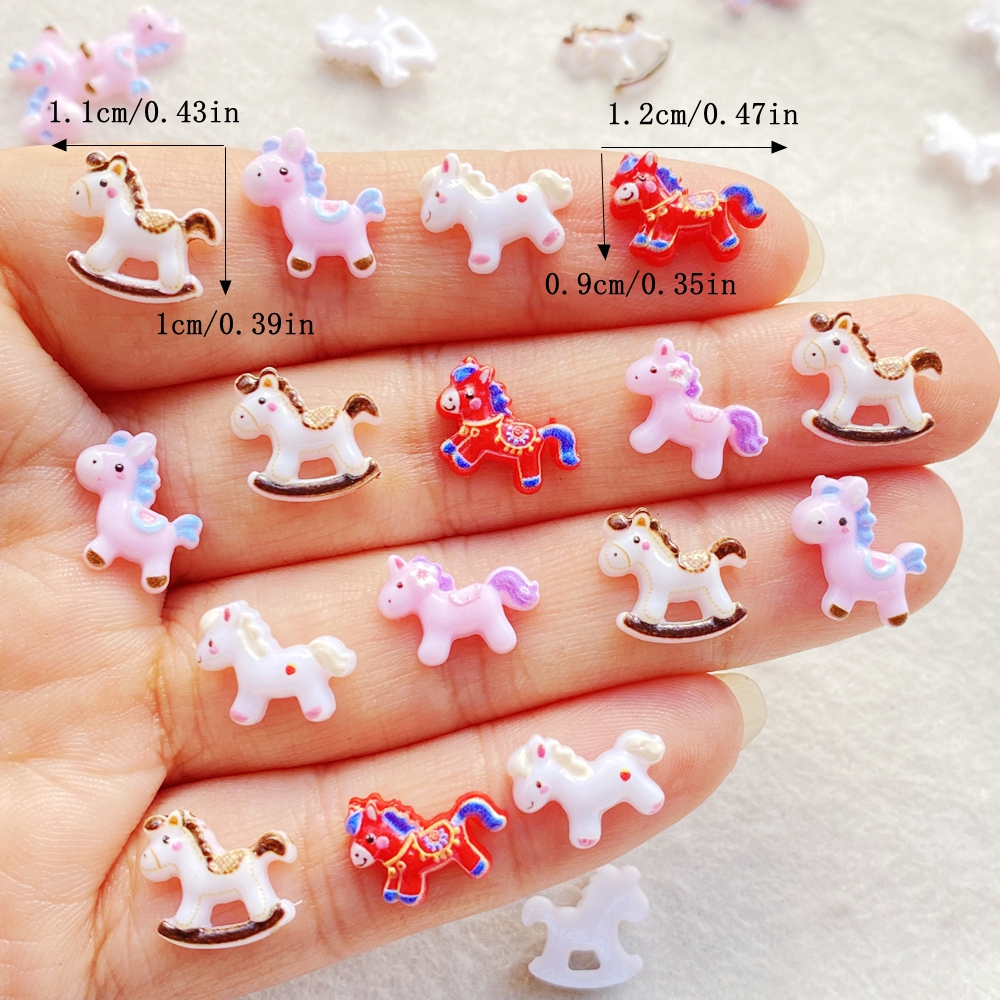 50PCS Cute Mini Cartoon unicor - Art Craft Horse บทวิจารณ์และราคา