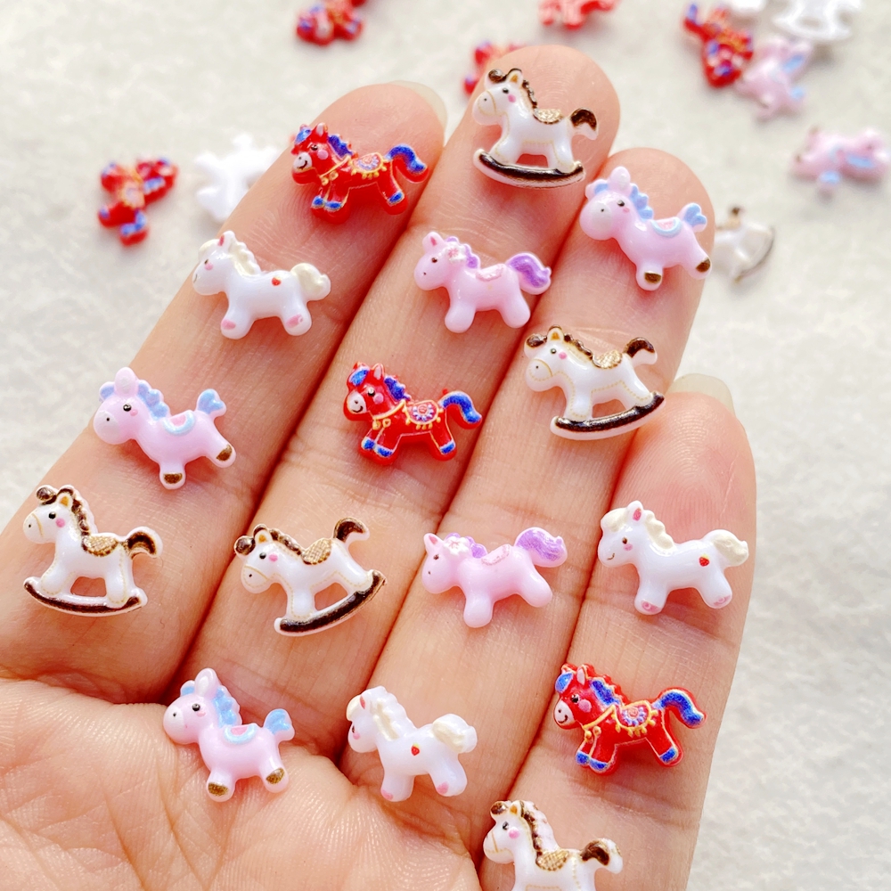 50PCS Cute Mini Cartoon unicor - Art Craft Horse บทวิจารณ์และราคา