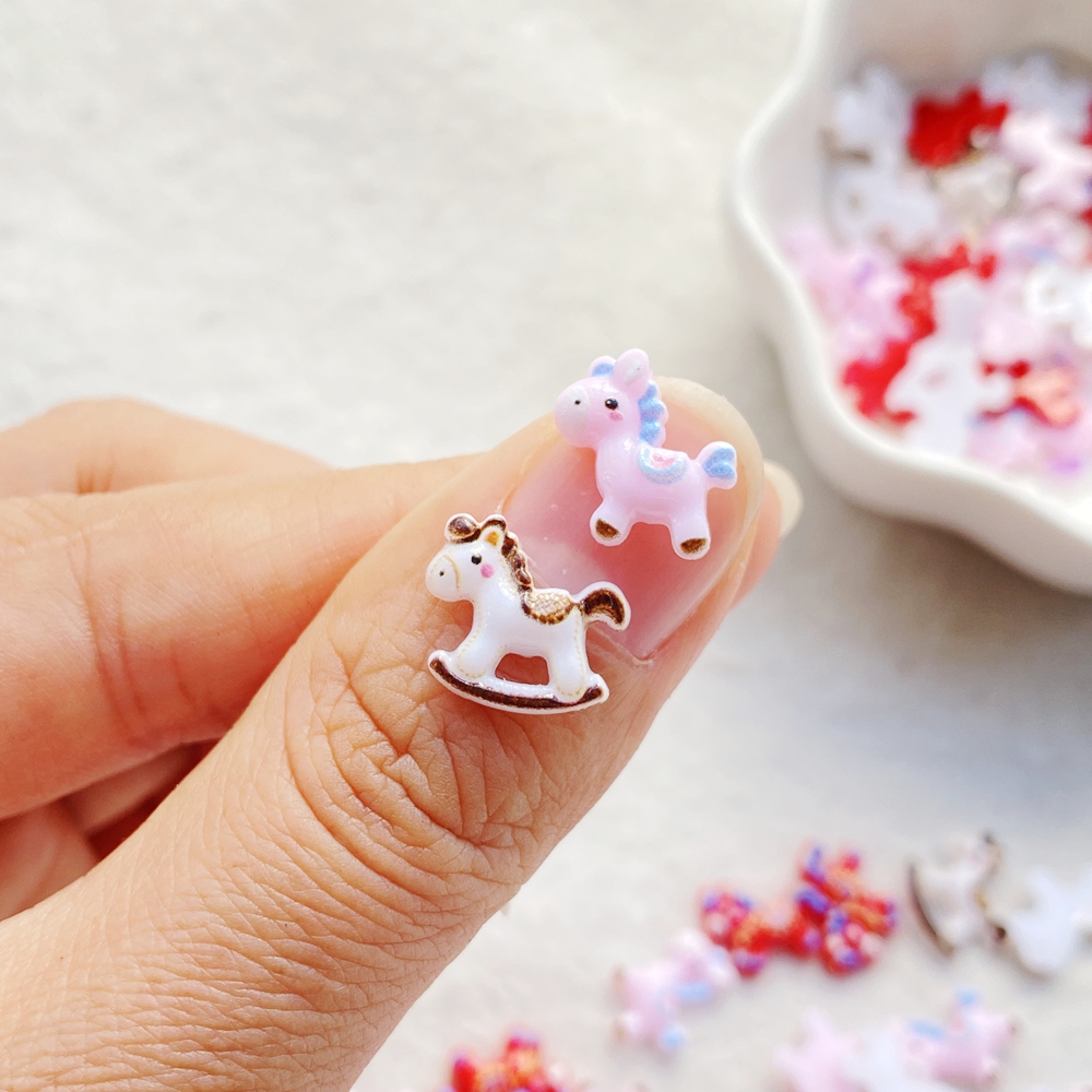 50PCS Cute Mini Cartoon unicor - Art Craft Horse บทวิจารณ์และราคา
