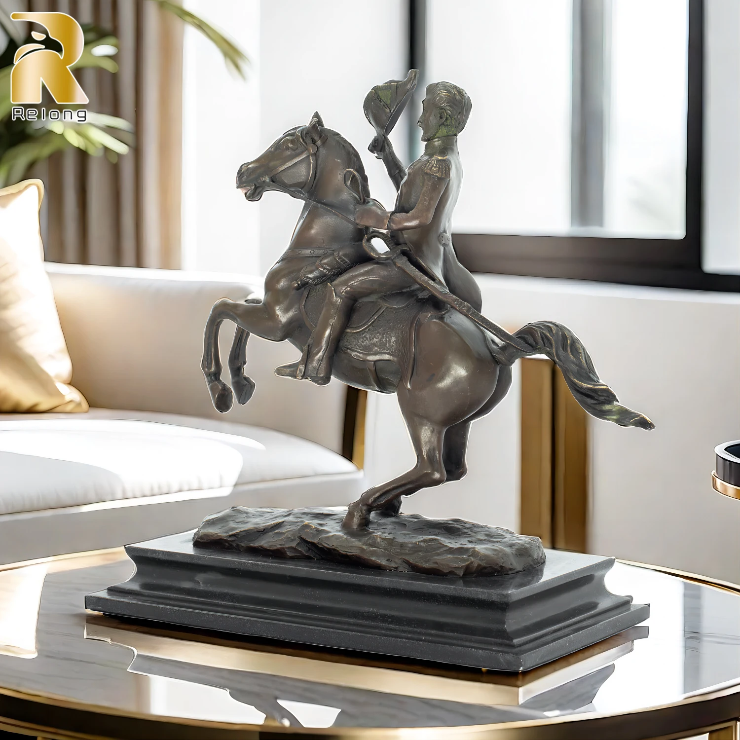Bronze Ridding Horse Sculpture - Art Craft Horse บทวิจารณ์และราคา