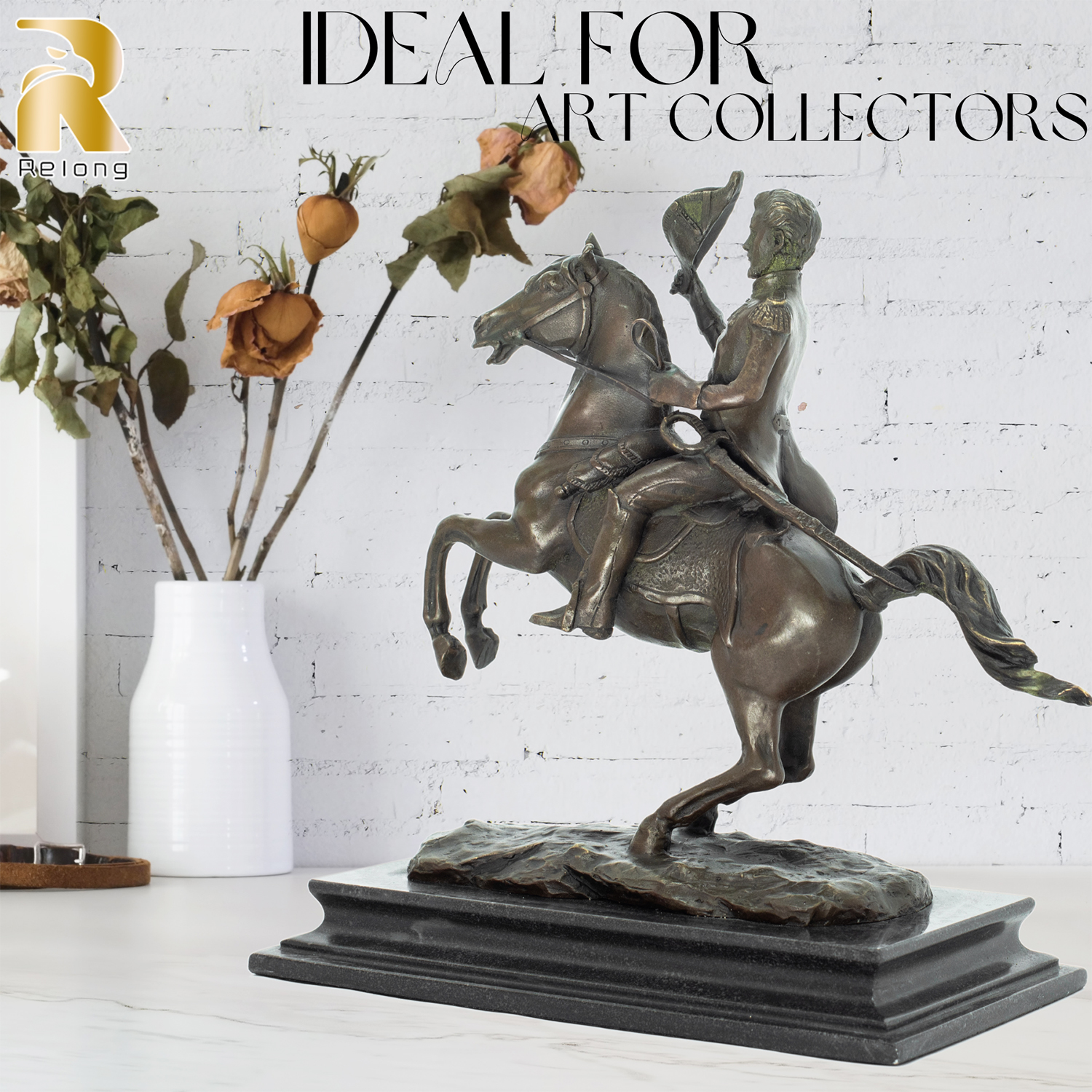 Bronze Ridding Horse Sculpture - Art Craft Horse บทวิจารณ์และราคา