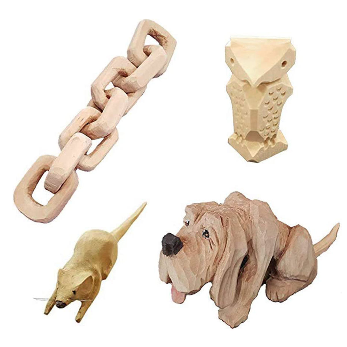 6Pcs Wooden Block Wood Carving - Art Craft Bar บทวิจารณ์และราคา