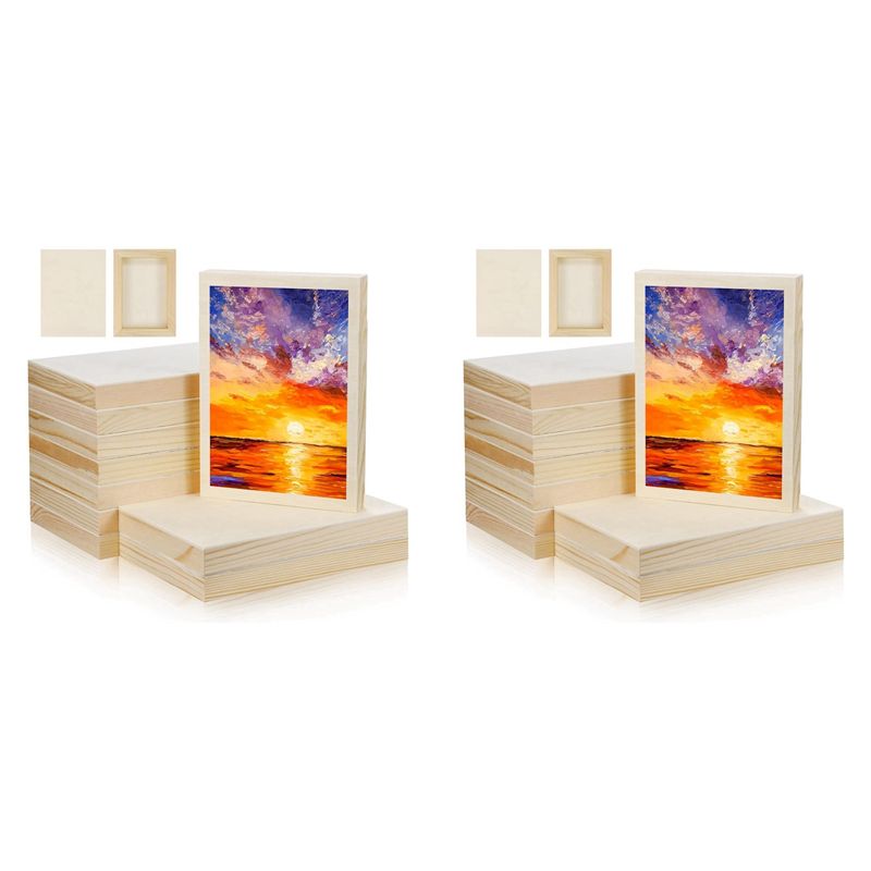 ABRE-20 Pcs 5.5X7inch Wood Pan - Acrylic Pour Paint บทวิจารณ์และราคา