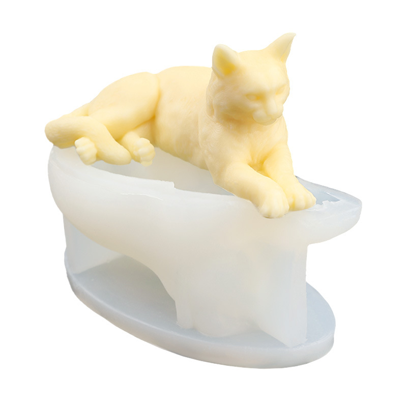 Creative Lying Cat Silicone Mo - Art Craft Horse บทวิจารณ์และราคา