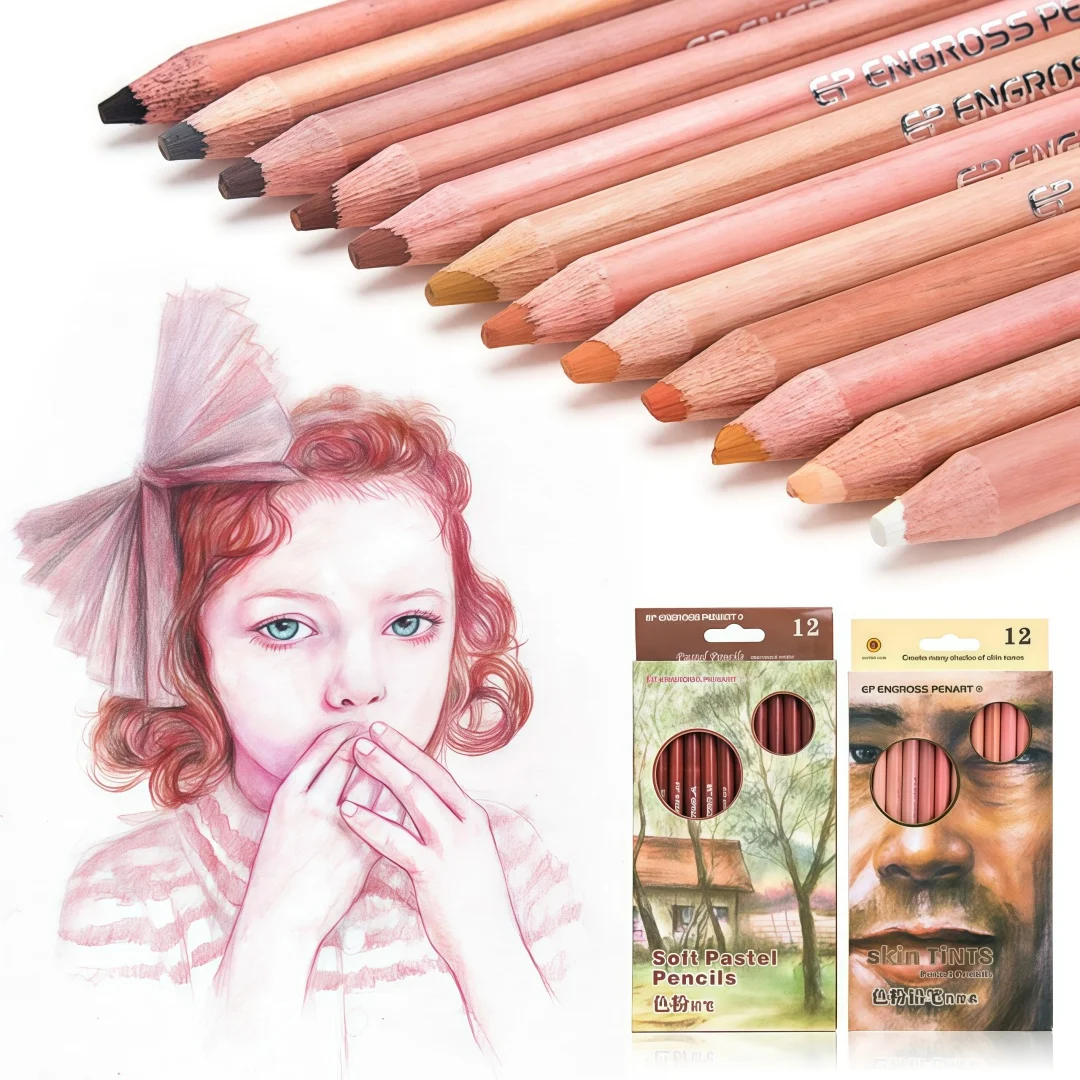 12-Color Skin Tone Water-Solub - Colored Pencil Professional บทวิจารณ์และราคา