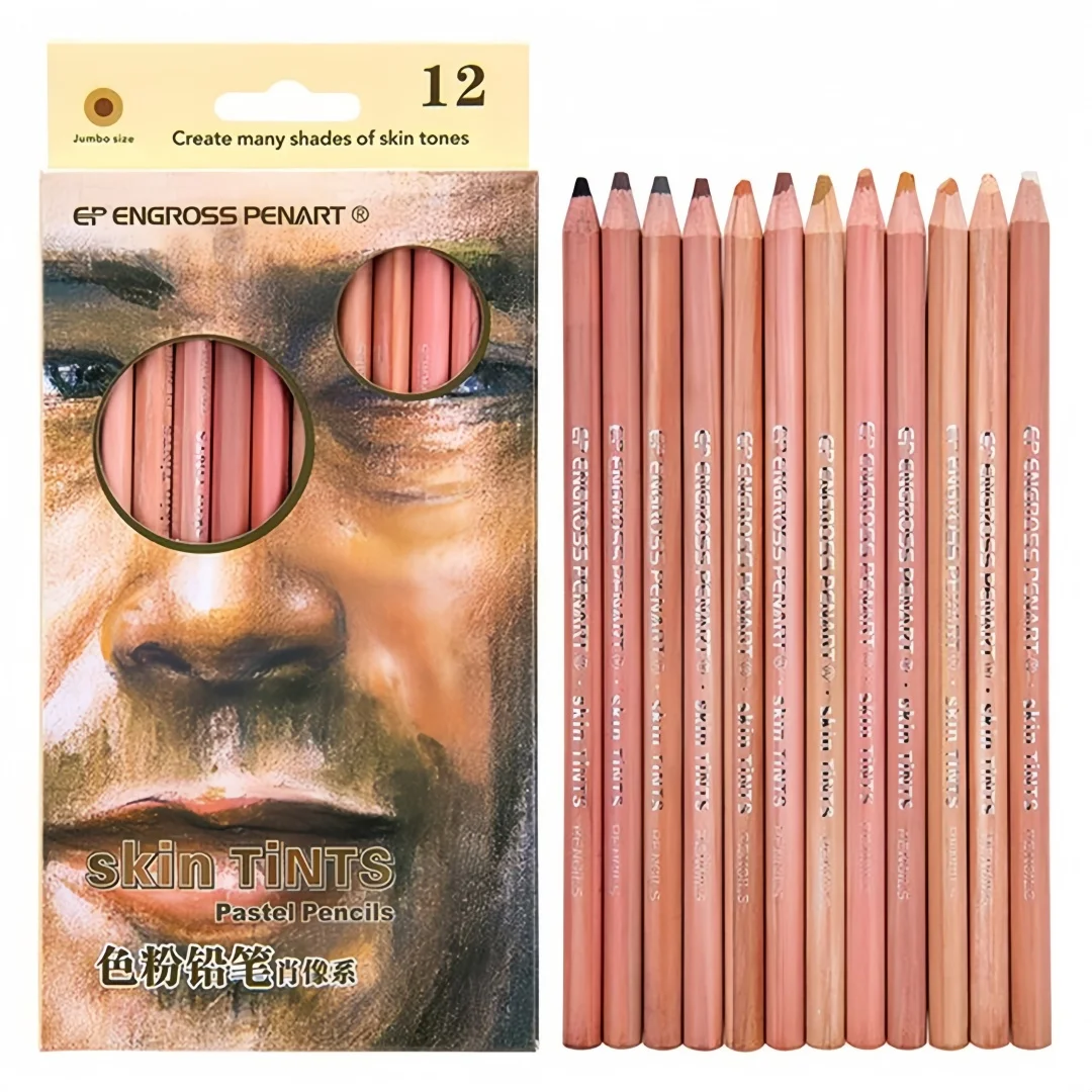 12-Color Skin Tone Water-Solub - Colored Pencil Professional บทวิจารณ์และราคา